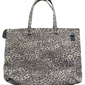 Athalon Large Canvas Tote Bag Animal Print